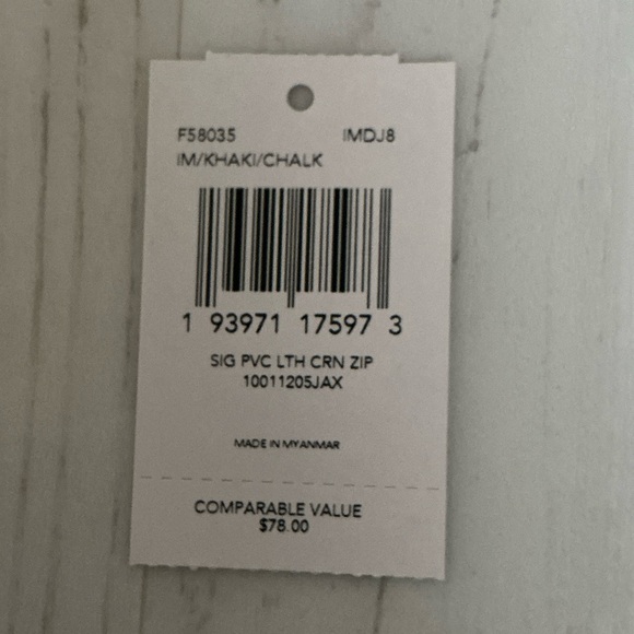 Coach Signature Brown and Cream Wristlet - Picture 7 of 8